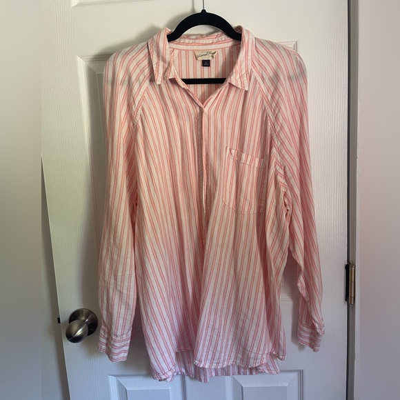 Pink Stripe Button Down - Picture 2 of 3